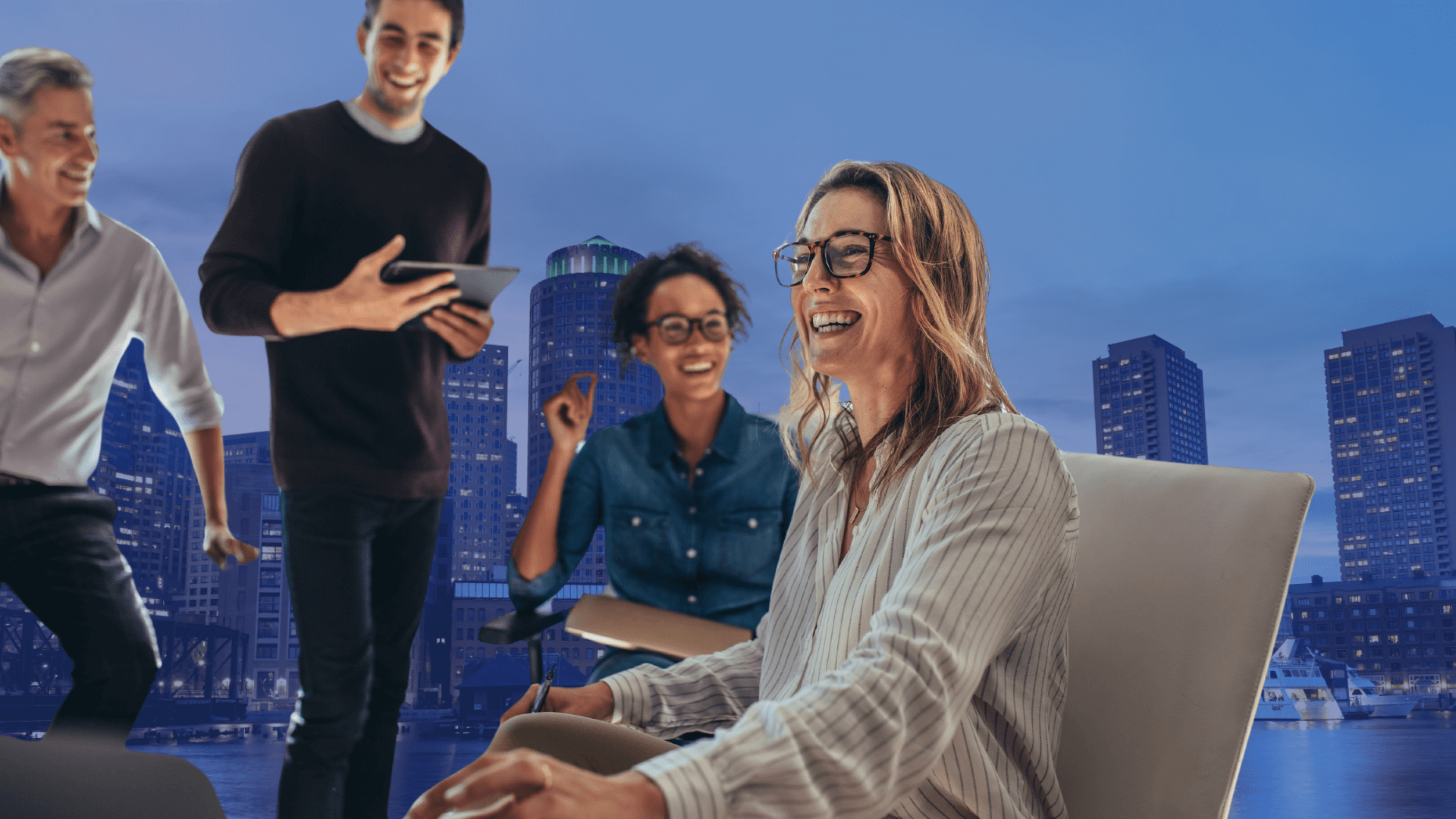 business people, successful, conversation