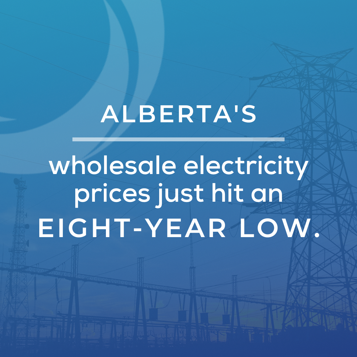 Alberta's wholesale electricity prices just hit an eight year low